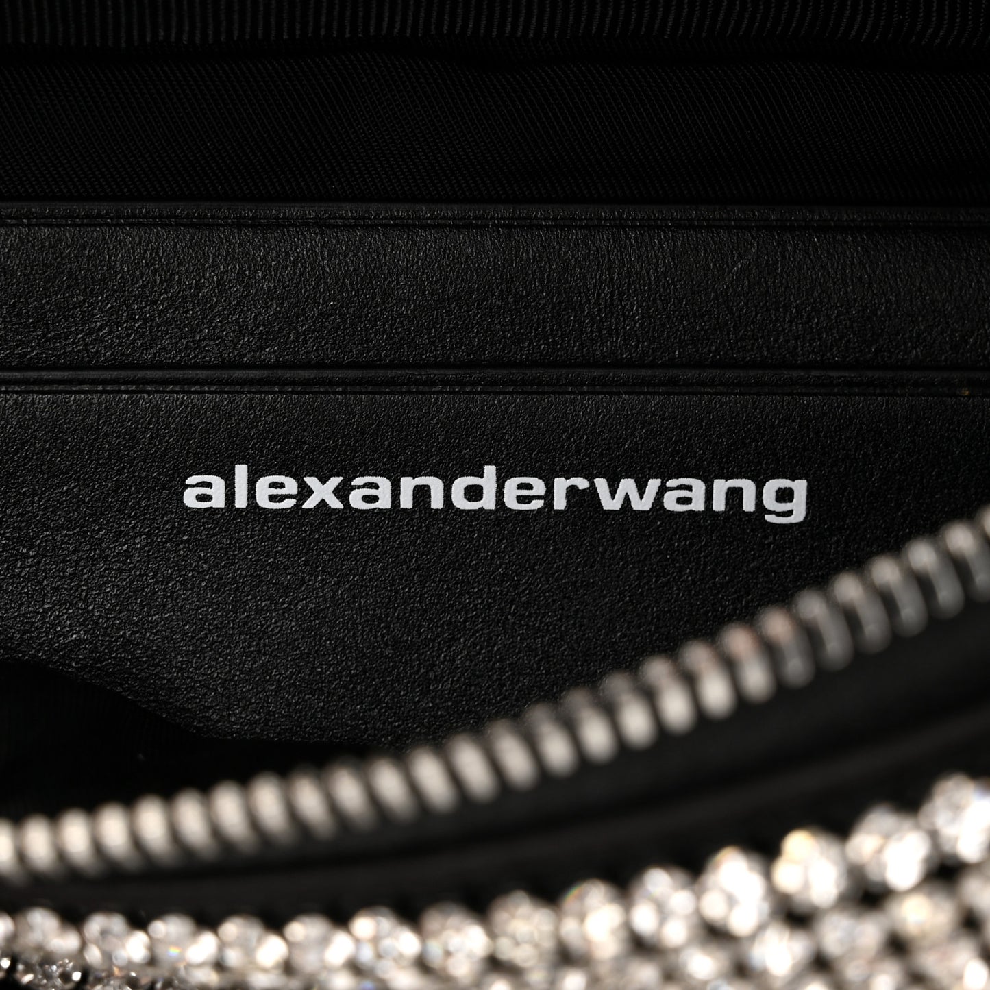 Rhinestone Mesh Mini Attica Belt Bag Black