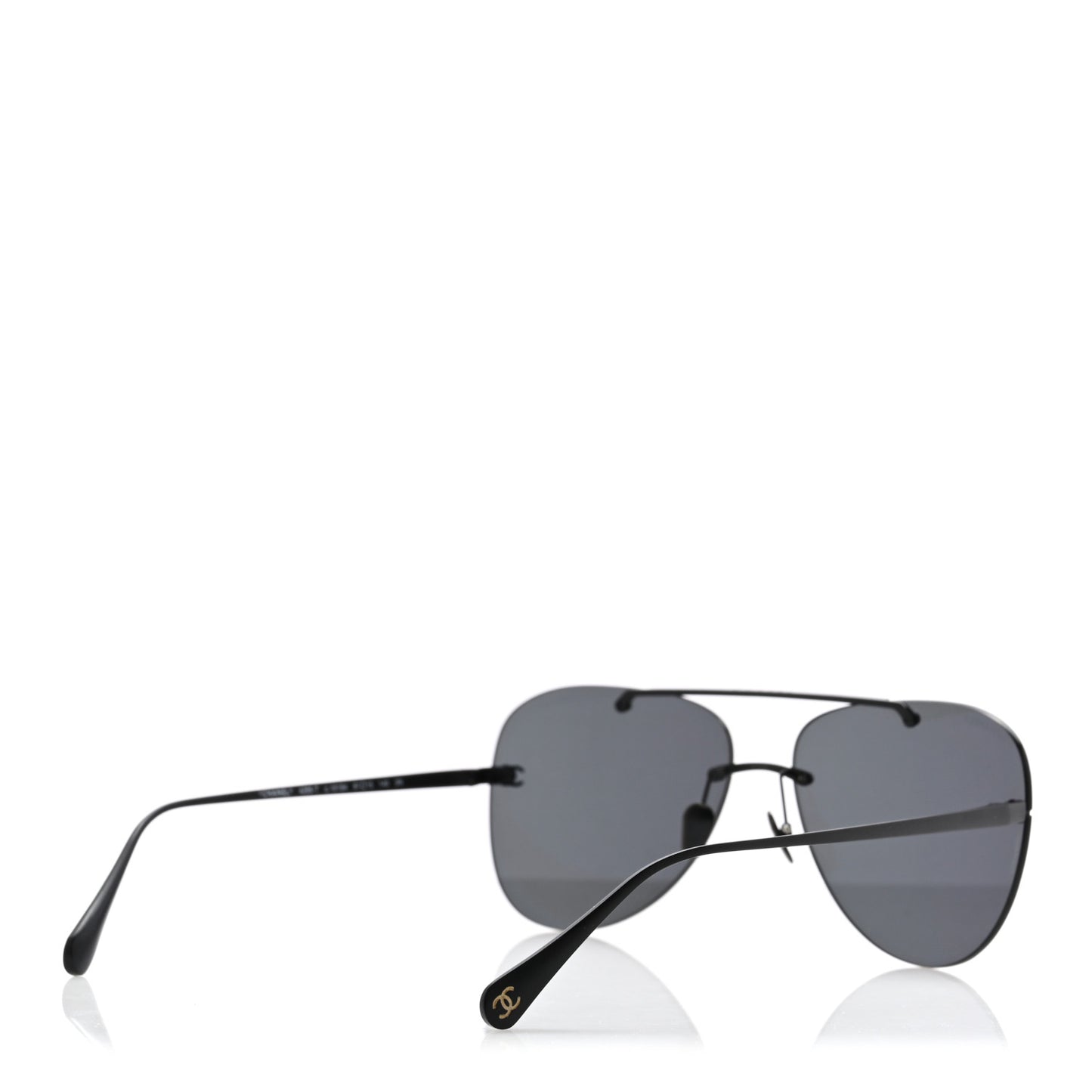 Metal CC Pilot Aviator Sunglasses 4285-T Black