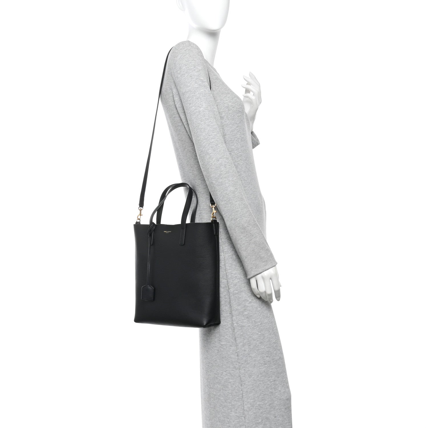 Saint Laurent Calfskin Toy Shopping Tote Black 2 of 10