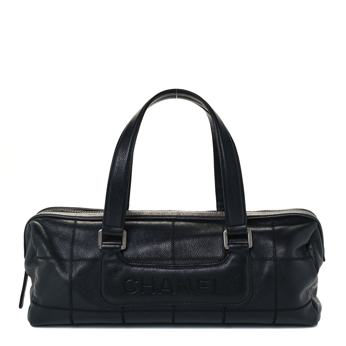 Caviar Square Stitched Tote Black