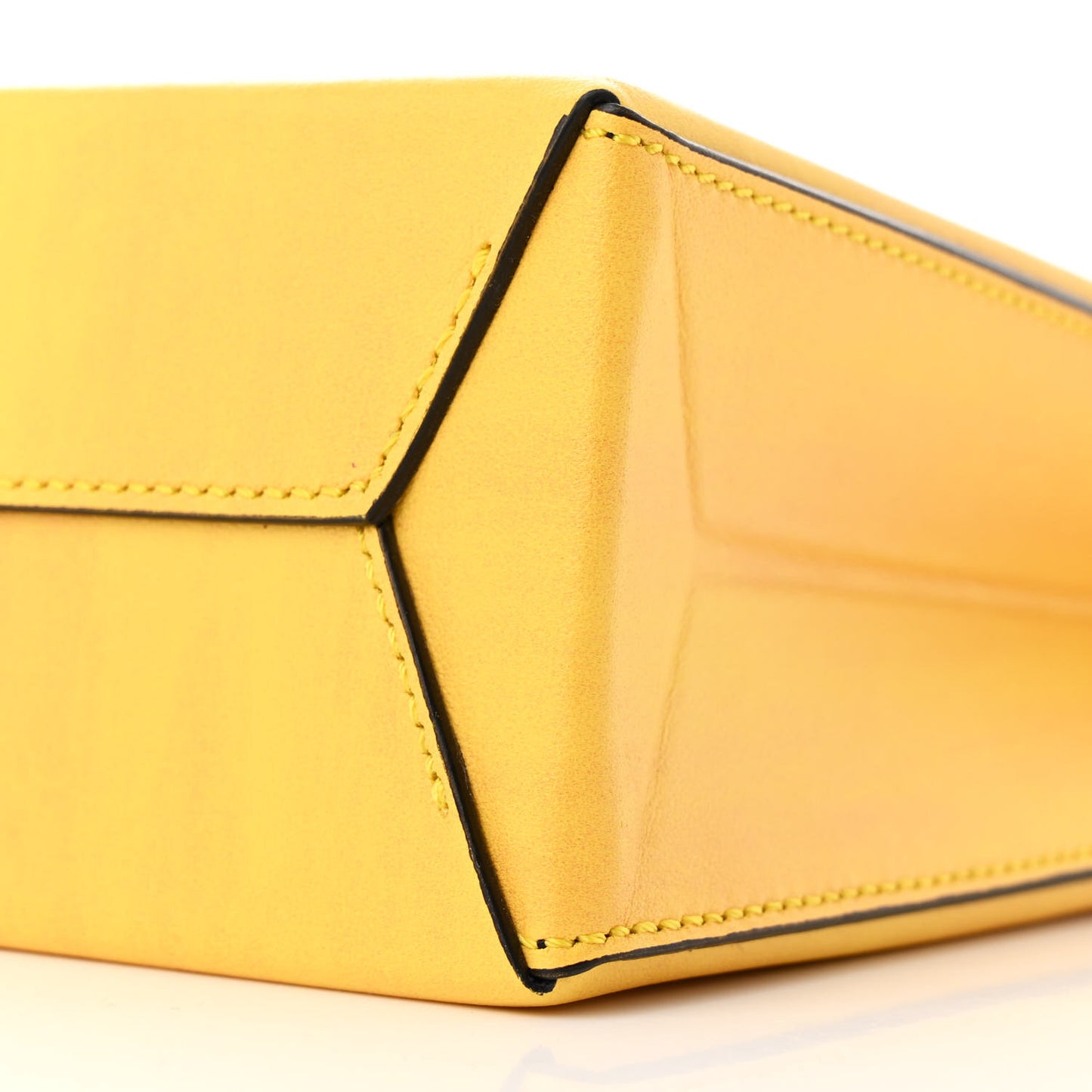 Vitello Fluffy Logo Small Pack Shopper Tote Yellow Box Black