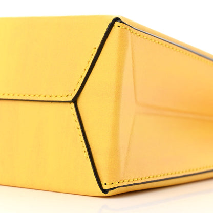 Fendi Vitello Fluffy Logo Small Pack Shopper Tote Yellow Box Black 10 of 11