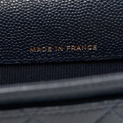 Chanel Caviar Quilted Flap Card Holder Wallet Navy Blue 6 of 8
