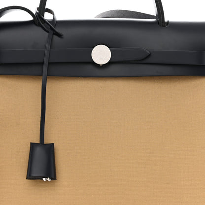 Hermes Vache Hunter Toile Herbag Zip 31 PM Trench Bleu Indigo 10 of 14