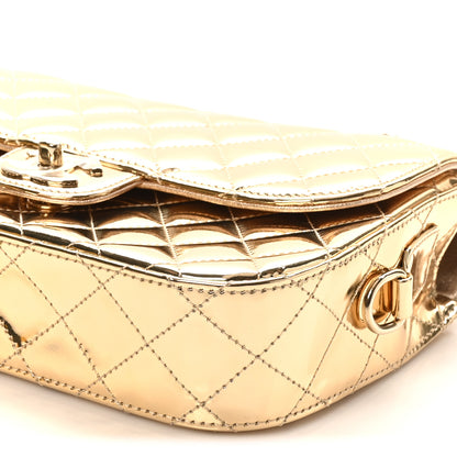 Chanel Mirror Calfskin Metallic Calfskin Medium Hollywood Boulevard Flap With Star Coin Purse Light Gold 9 of 11