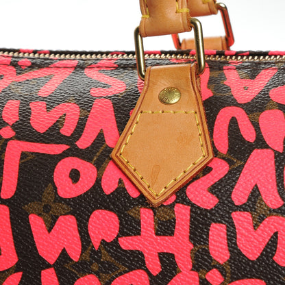 Louis Vuitton Monogram Graffiti Speedy 30 Fuchsia 11 of 14