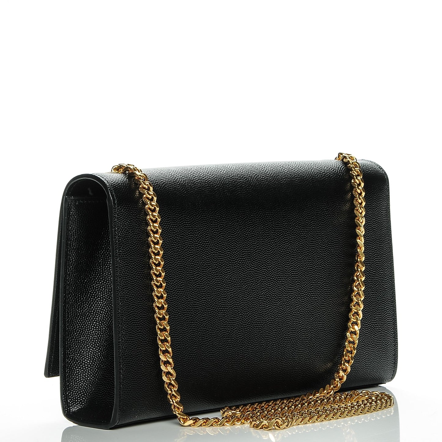 Grain De Poudre Medium Classic Monogram Kate Satchel Black