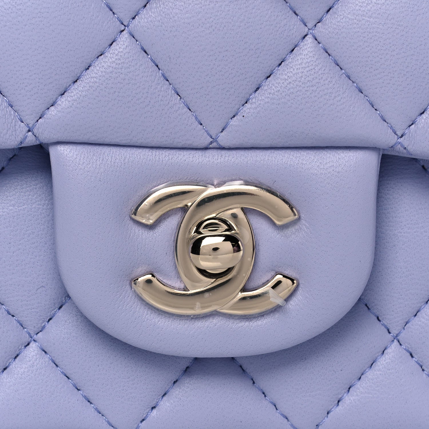 Chanel Lambskin Quilted Mini Top Handle Rectangular Flap Light Purple 8 of 11