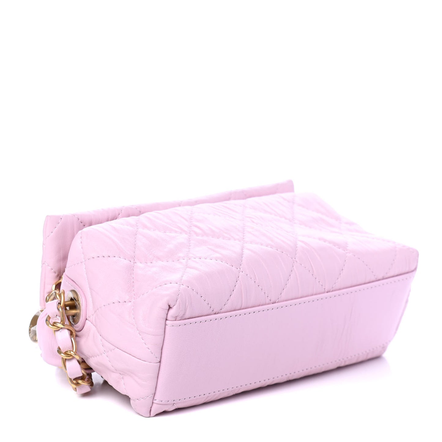 Crumpled Lambskin Quilted Small CC Links Shoulder Bag Pink