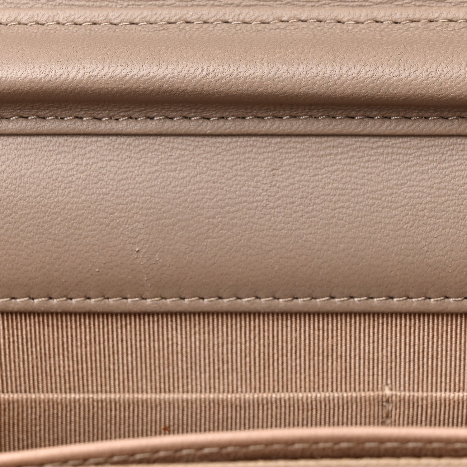 Chanel Lambskin Quilted Wallet On Chain WOC Taupe 19 of 28