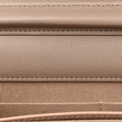 Chanel Lambskin Quilted Wallet On Chain WOC Taupe 19 of 28