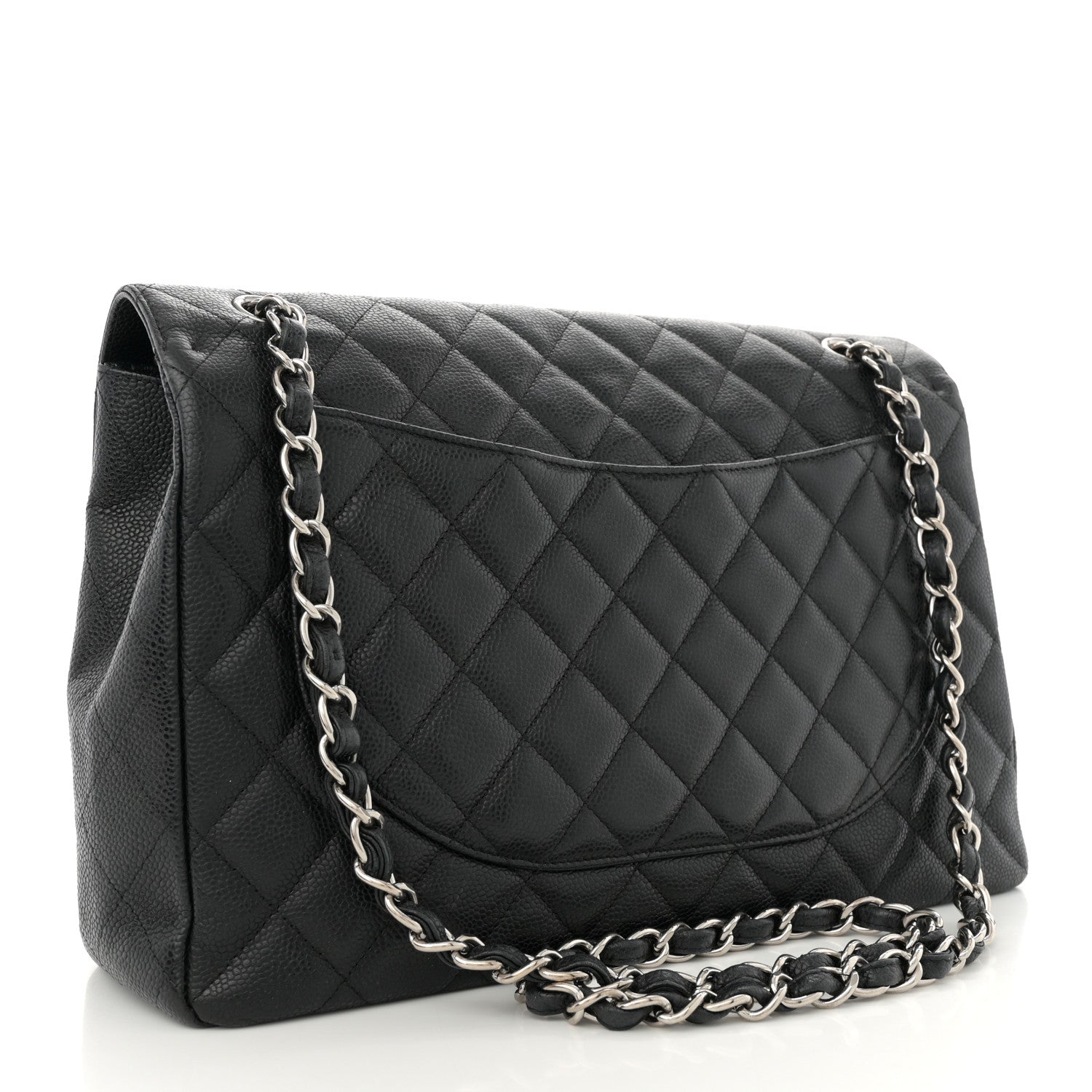 Chanel Caviar Quilted Maxi Single Flap Black 2 of 12