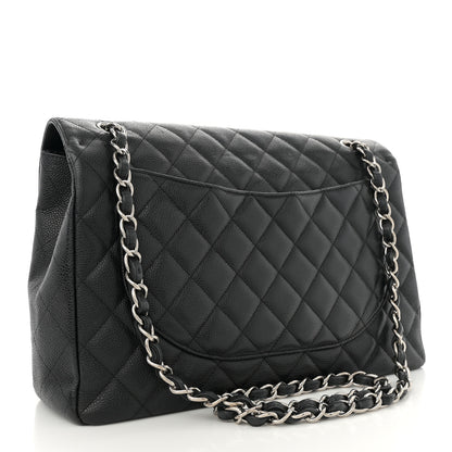 Chanel Caviar Quilted Maxi Single Flap Black 2 of 12