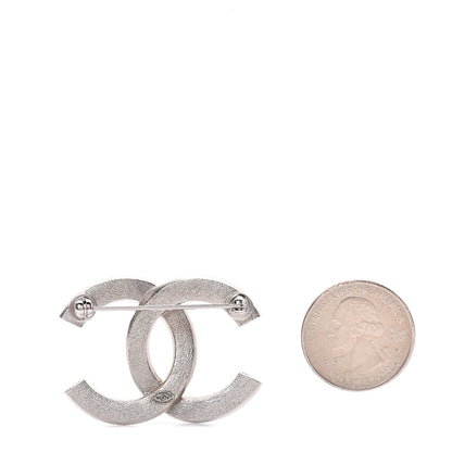 Chanel Baguette Crystal CC Brooch Silver 2 of 3