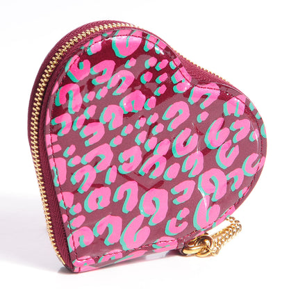 Louis Vuitton Monogram Leopard Coeur Heart Coin Purse Rouge Fauviste 3 of 7
