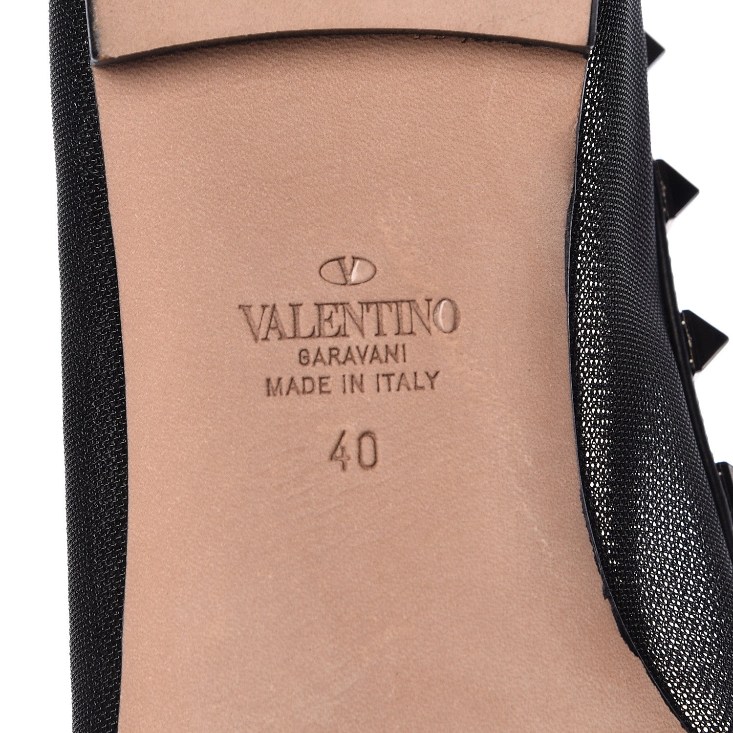 Valentino Garavani Mesh Rockstud Ballerina Flats 40 Black 6 of 7
