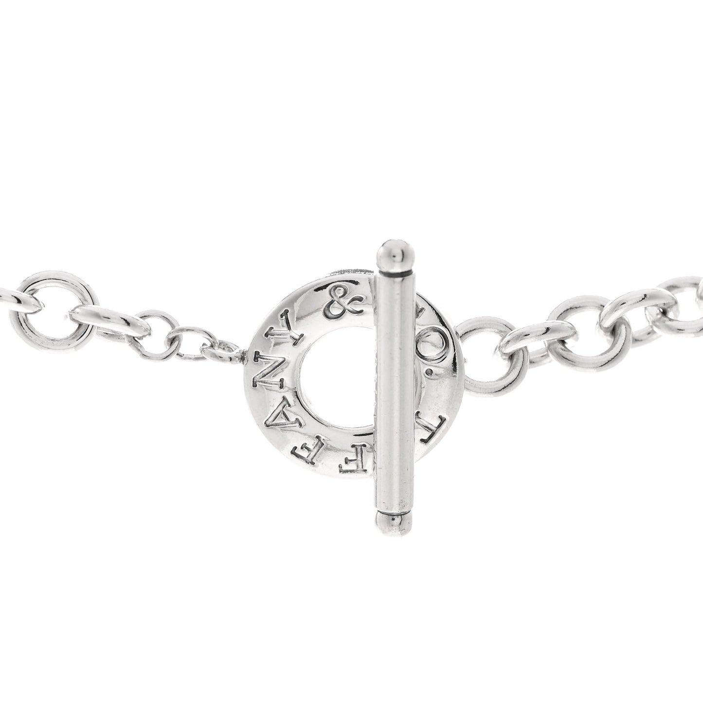 Sterling Silver Return to Tiffany Heart Lock Pendant Toggle Necklace