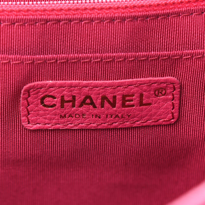Chanel Calfskin Quilted Small XXL Travel Flap Bag Dark Pink 8 of 9