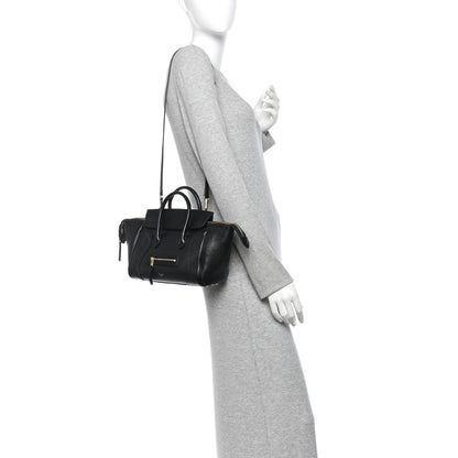 Celine Supple Shiny Lambskin Little New Luggage Black 2 of 9