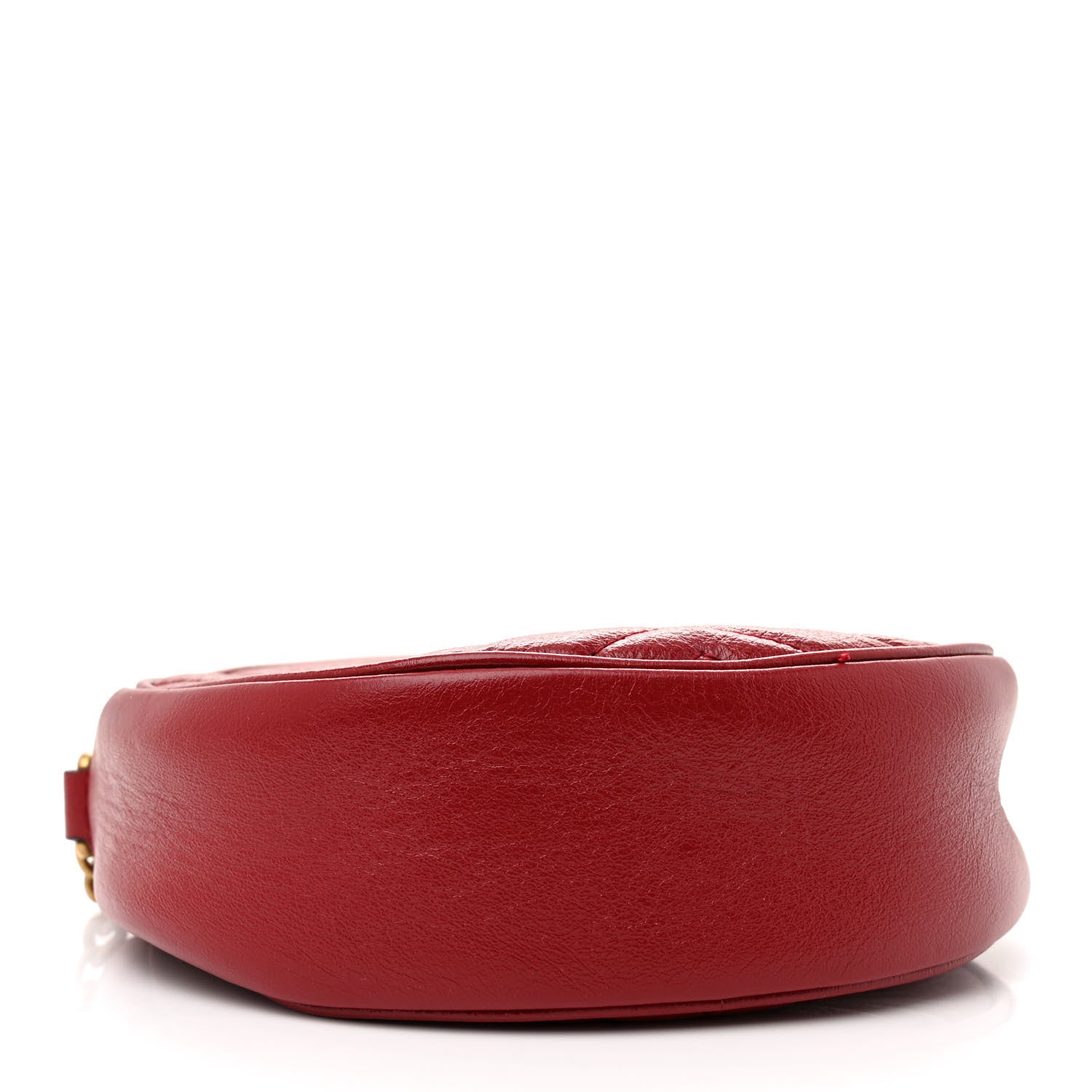 Gucci Glazed Calfskin Matelasse Heart Mini GG Marmont Round Shoulder Bag Romantic Cerise 4 of 10