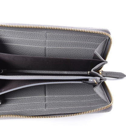Gucci Dollar Calfskin GG Marmont Zip Around Wallet Grey 5 of 6