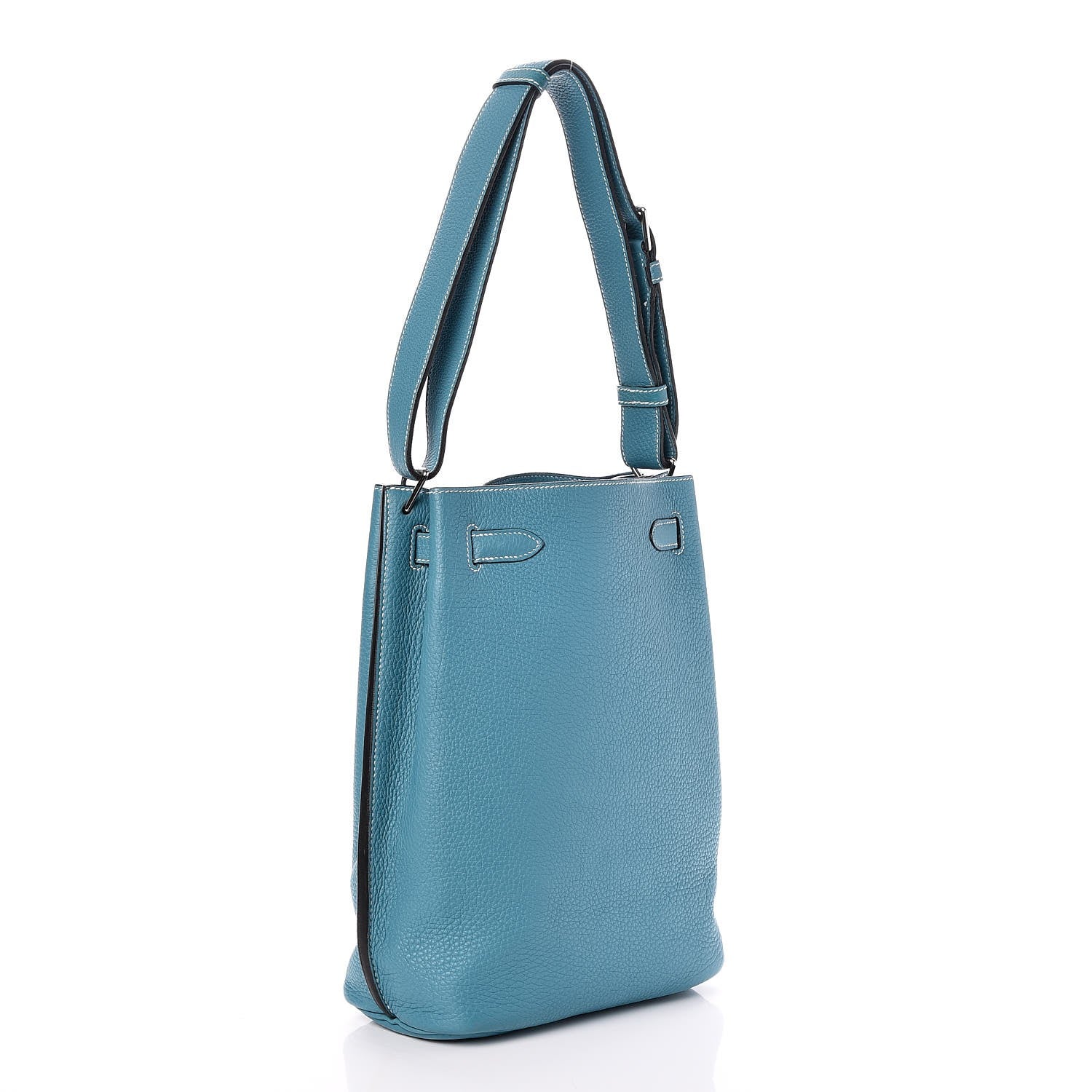 Hermes Taurillon Clemence So Kelly 22 Blue Jean 3 of 7