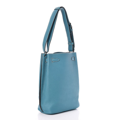 Hermes Taurillon Clemence So Kelly 22 Blue Jean 3 of 7