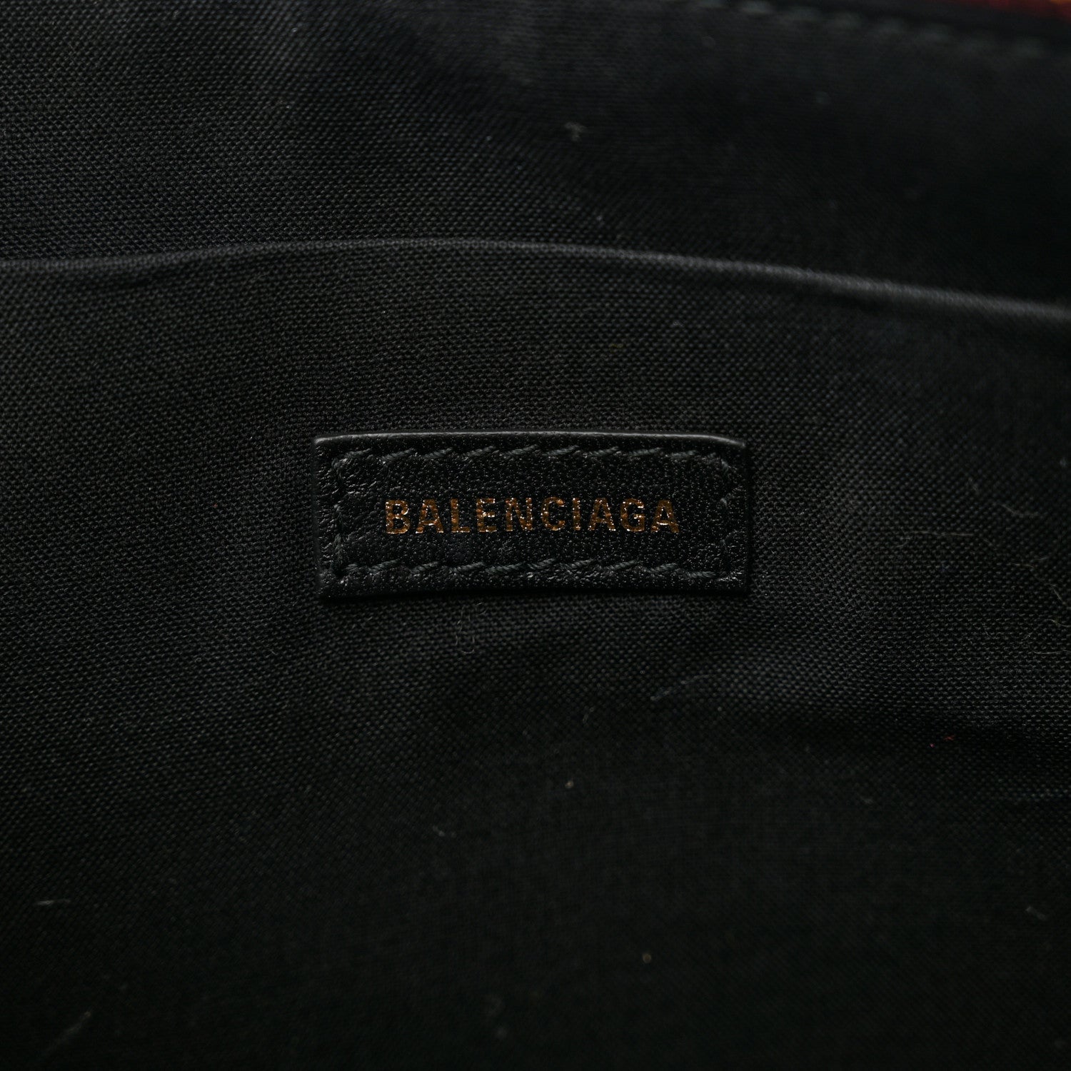 Balenciaga Signature Grained Calfskin Large Ville Zip Pouch Rouge Grenat White 6 of 7
