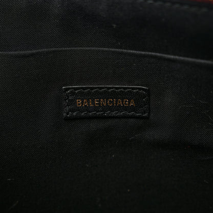 Balenciaga Signature Grained Calfskin Large Ville Zip Pouch Rouge Grenat White 6 of 7