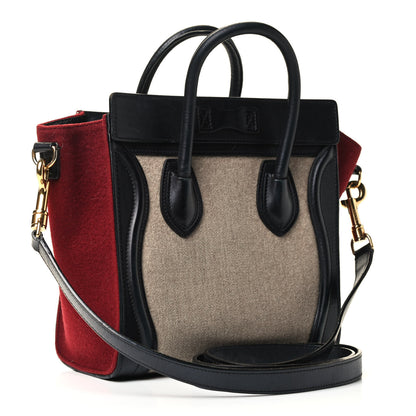 Celine Felt Smooth Calfskin Nano Tri-Color Luggage Beige 2 of 4