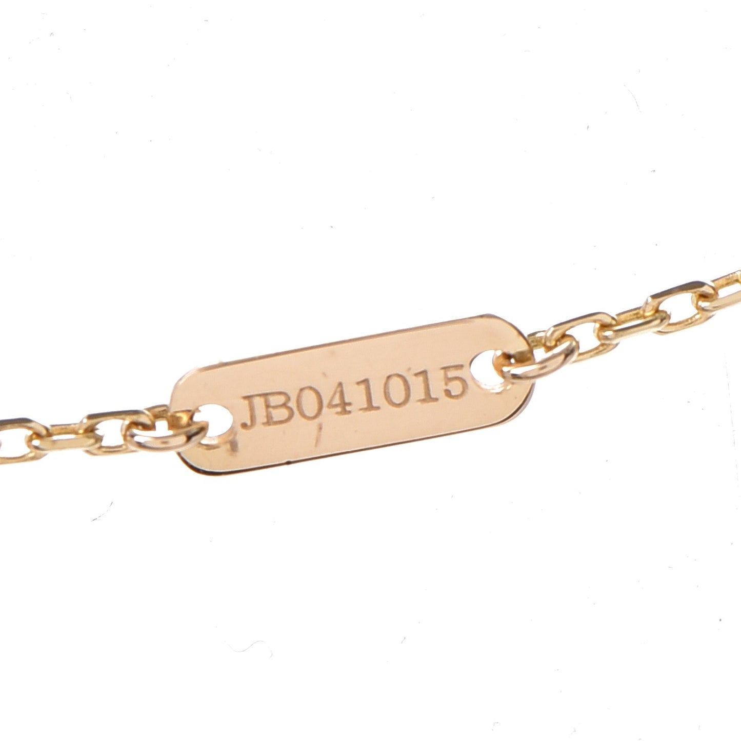 18K Yellow Gold Mother of Pearl Vintage Alhambra Pendant Necklace
