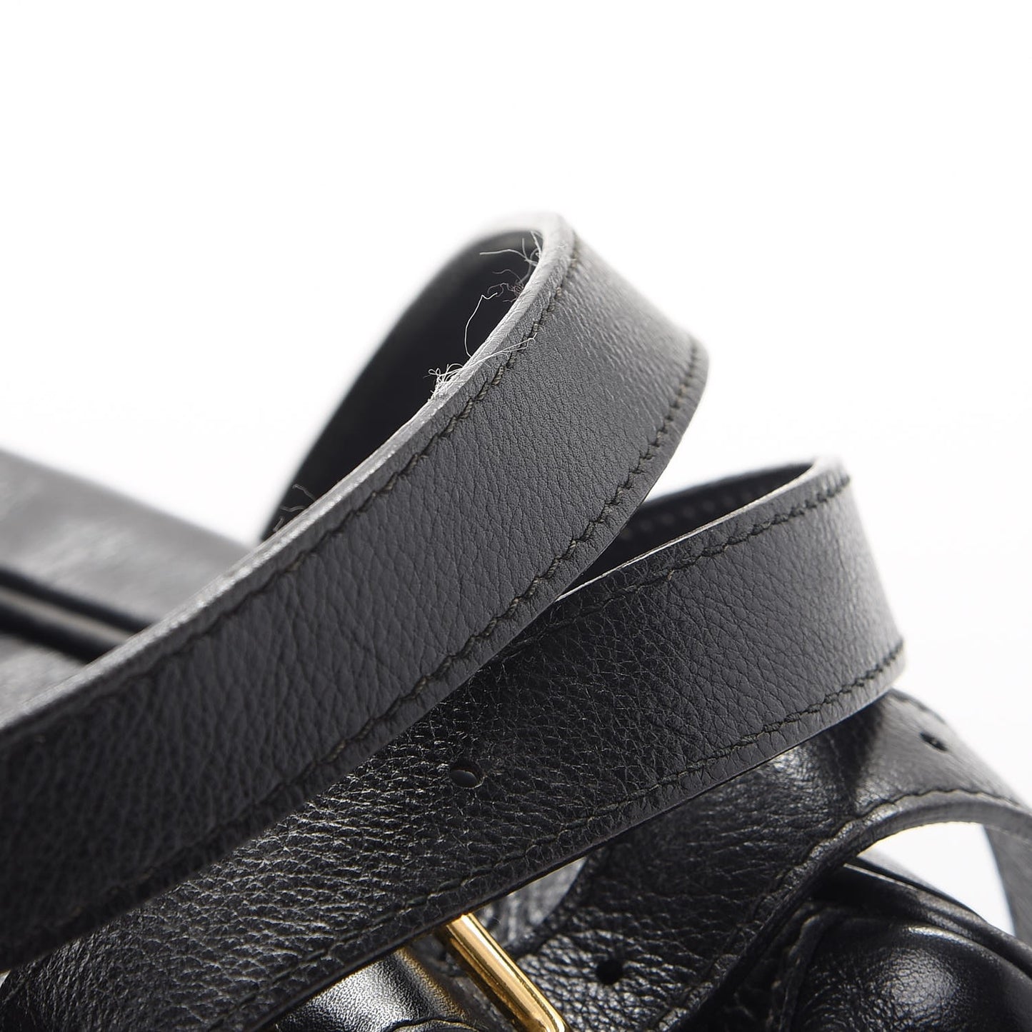 Calfskin Bamboo Backpack Black