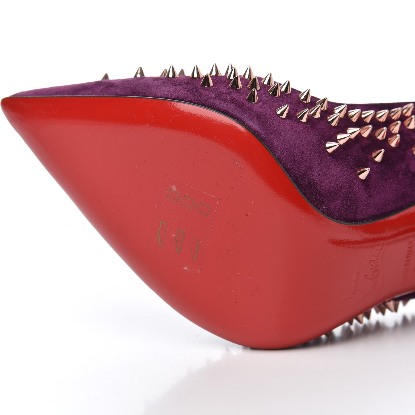 Veau Velours Studded Escarpic 100 Pumps 37.5 Merlot Copper