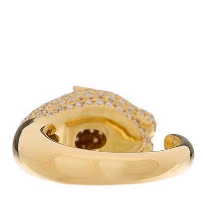 Anita Ko 18K Yellow Gold Diamond Tsavorite Double Headed Panther Ring 2.25 7 of 9