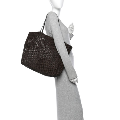 The Row Raffia Barn Tote  Dark Brown 2 of 10