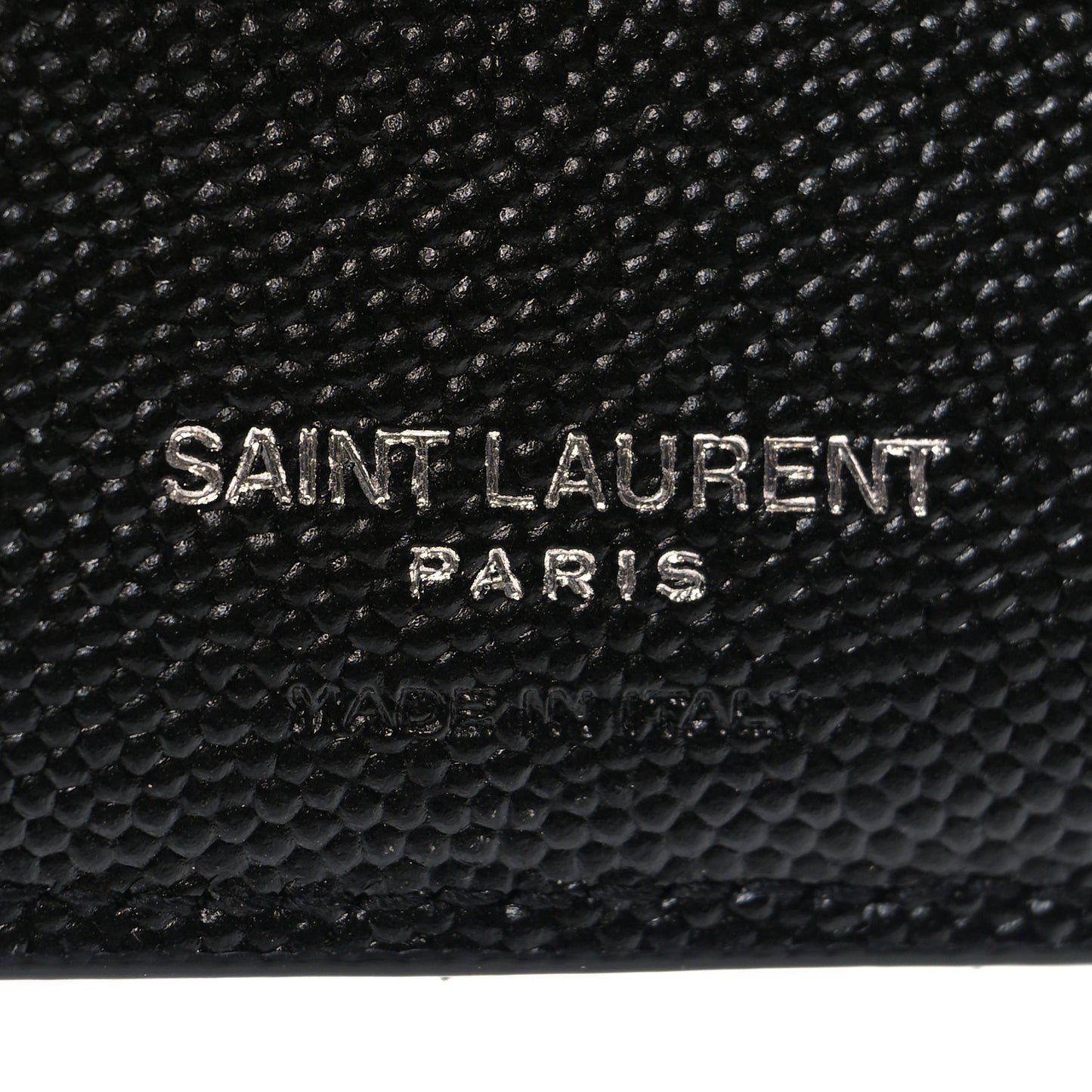 Grain De Poudre Matelasse Chevron Monogram Zipped Two-Part Wallet Black