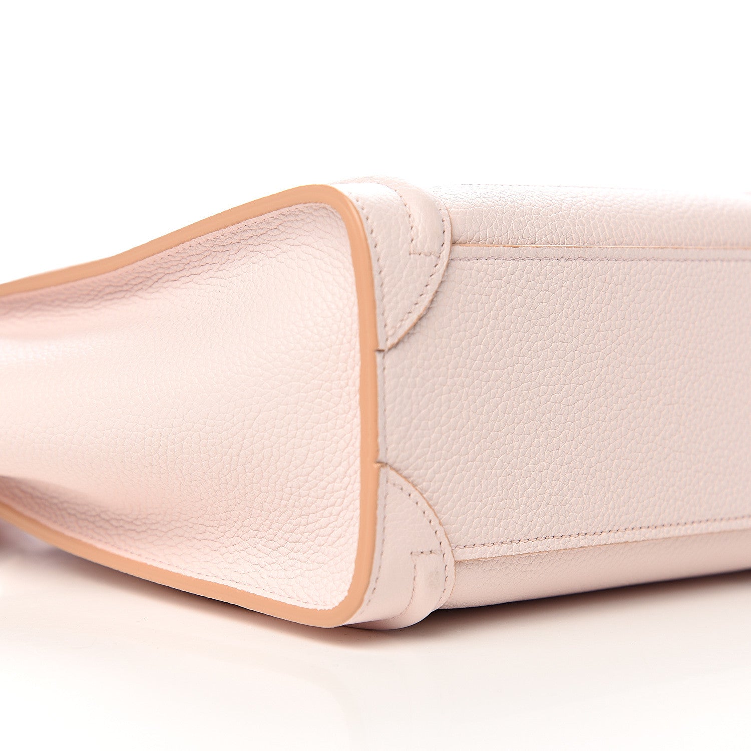 Celine Drummed Calfskin Nano Luggage Pale Pink 7 of 9