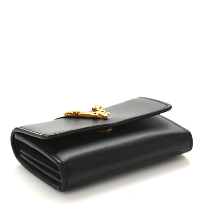 Versace Vitello Virtus Card Case Wallet Black 4 of 8