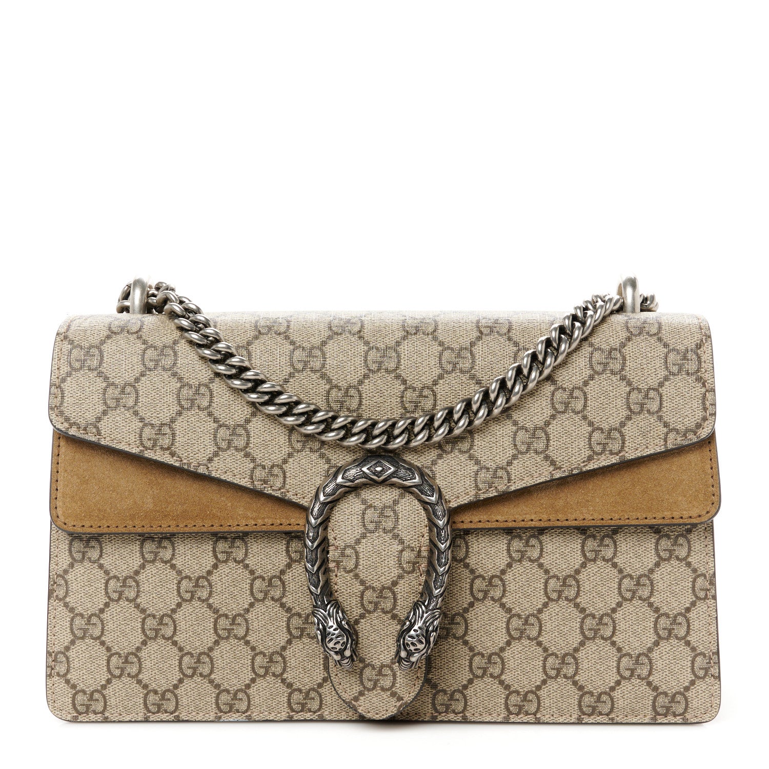 Gucci GG Supreme Monogram Small Dionysus Shoulder Bag Taupe 1 of 13