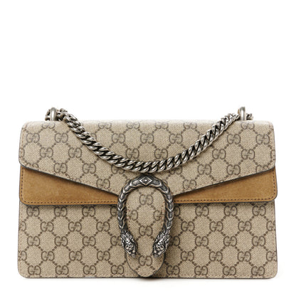 Gucci GG Supreme Monogram Small Dionysus Shoulder Bag Taupe 1 of 13