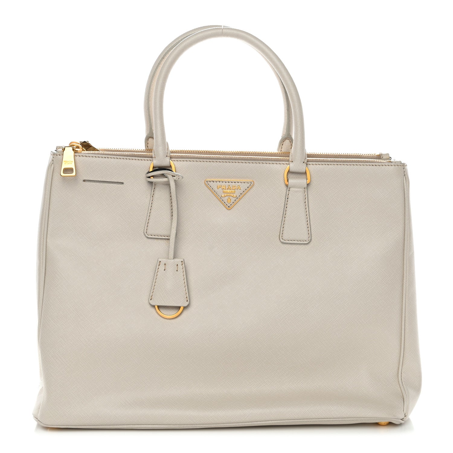 Prada Saffiano Lux Large Galleria Double Zip Talco 1 of 17