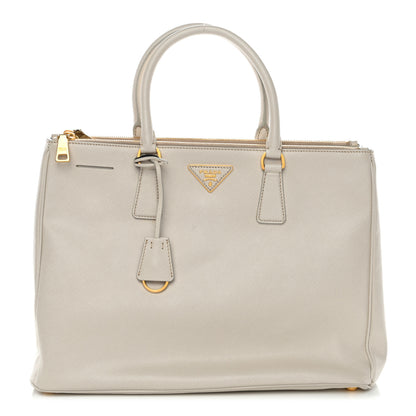 Prada Saffiano Lux Large Galleria Double Zip Talco 1 of 17