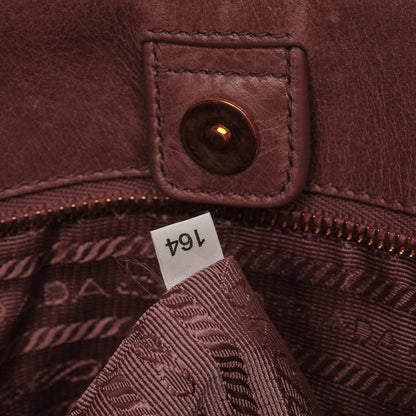 Prada Vitello Shine Top Handle Bag Antico 7 of 9