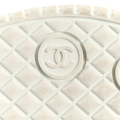 Chanel Calfskin Suede Coco Mark Logo Womens Sneakers 39 White 10 of 10