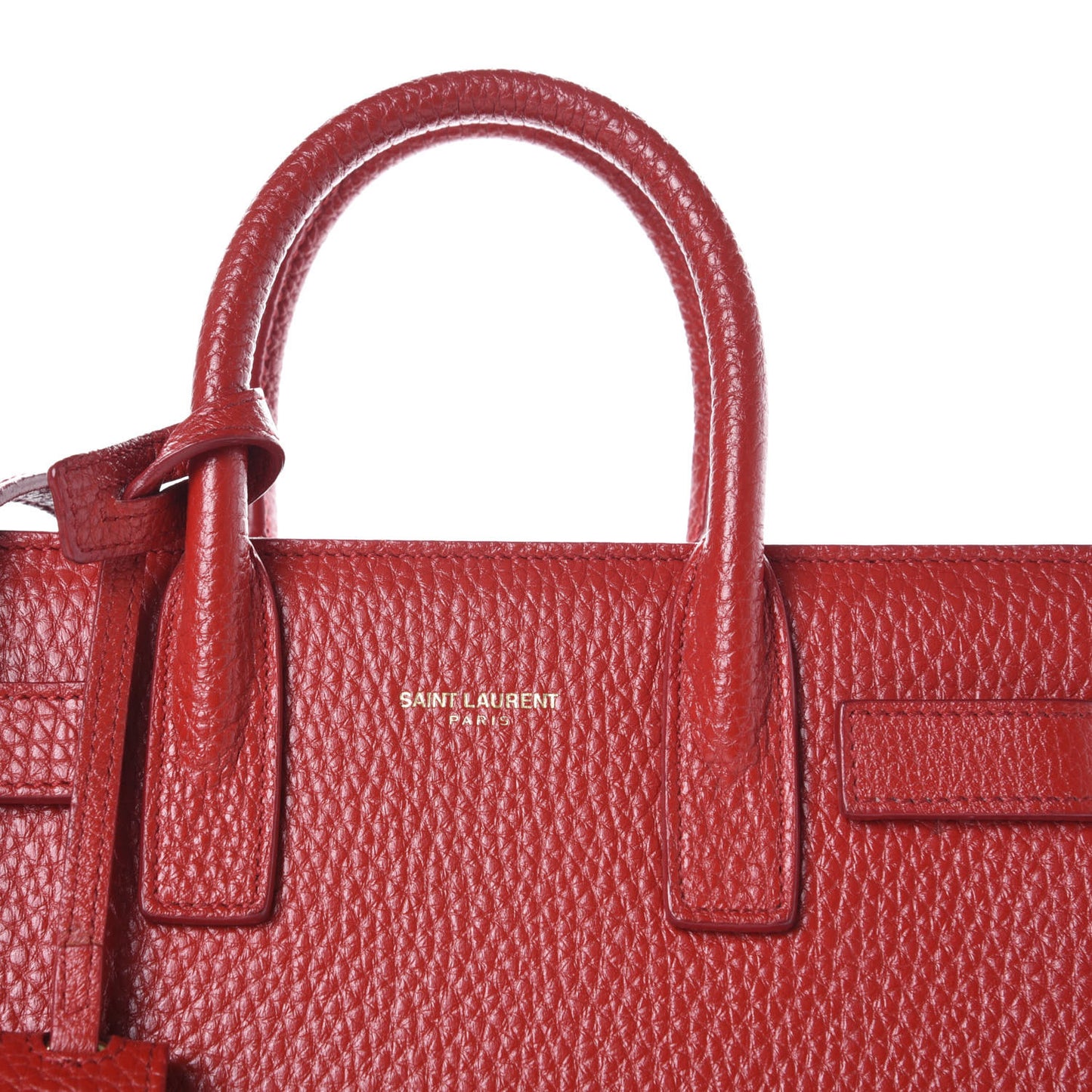 Grained Calfskin Nano Sac De Jour Lipstick Red