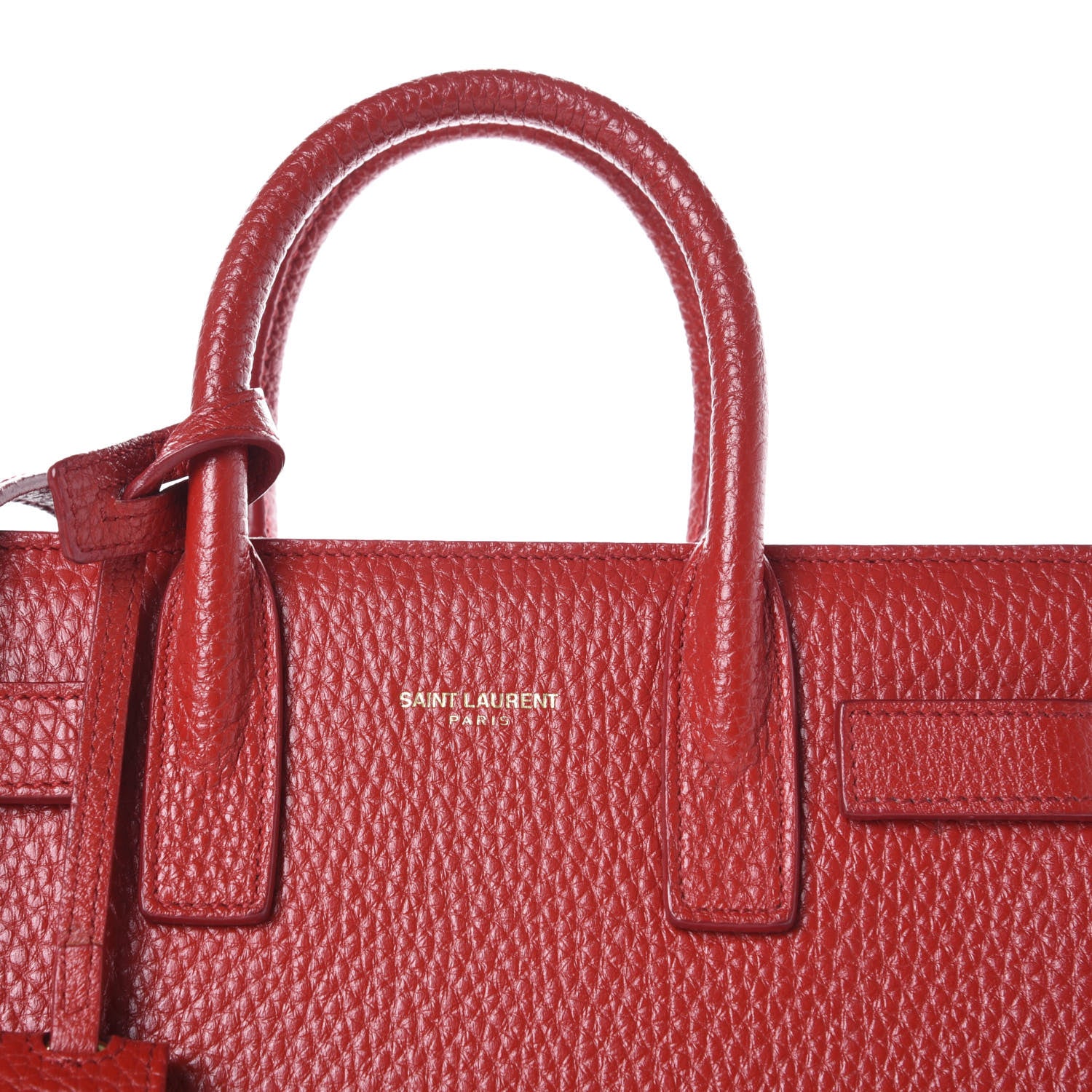 Saint Laurent Grained Calfskin Nano Sac De Jour Lipstick Red 9 of 9