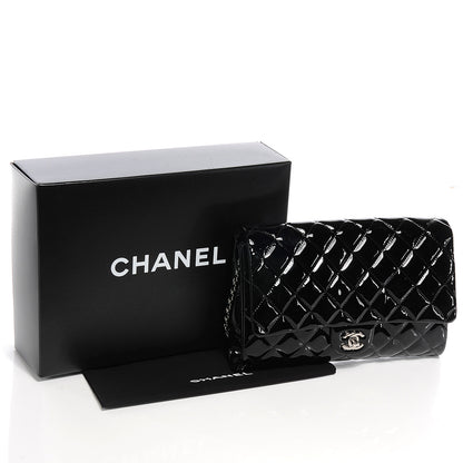 Chanel Patent Quilted Clutch Flap Black 6 of 9