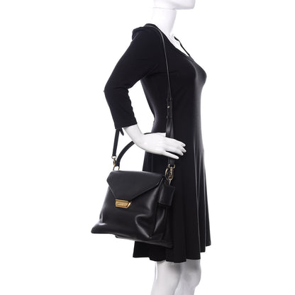 Prada New Calfskin Medium Ingrid Top Handle Bag Black 2 of 9