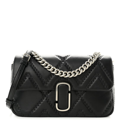 Marc Jacobs Lambskin Quilted J Marc Large Shoulder Bag Black 1 of 10