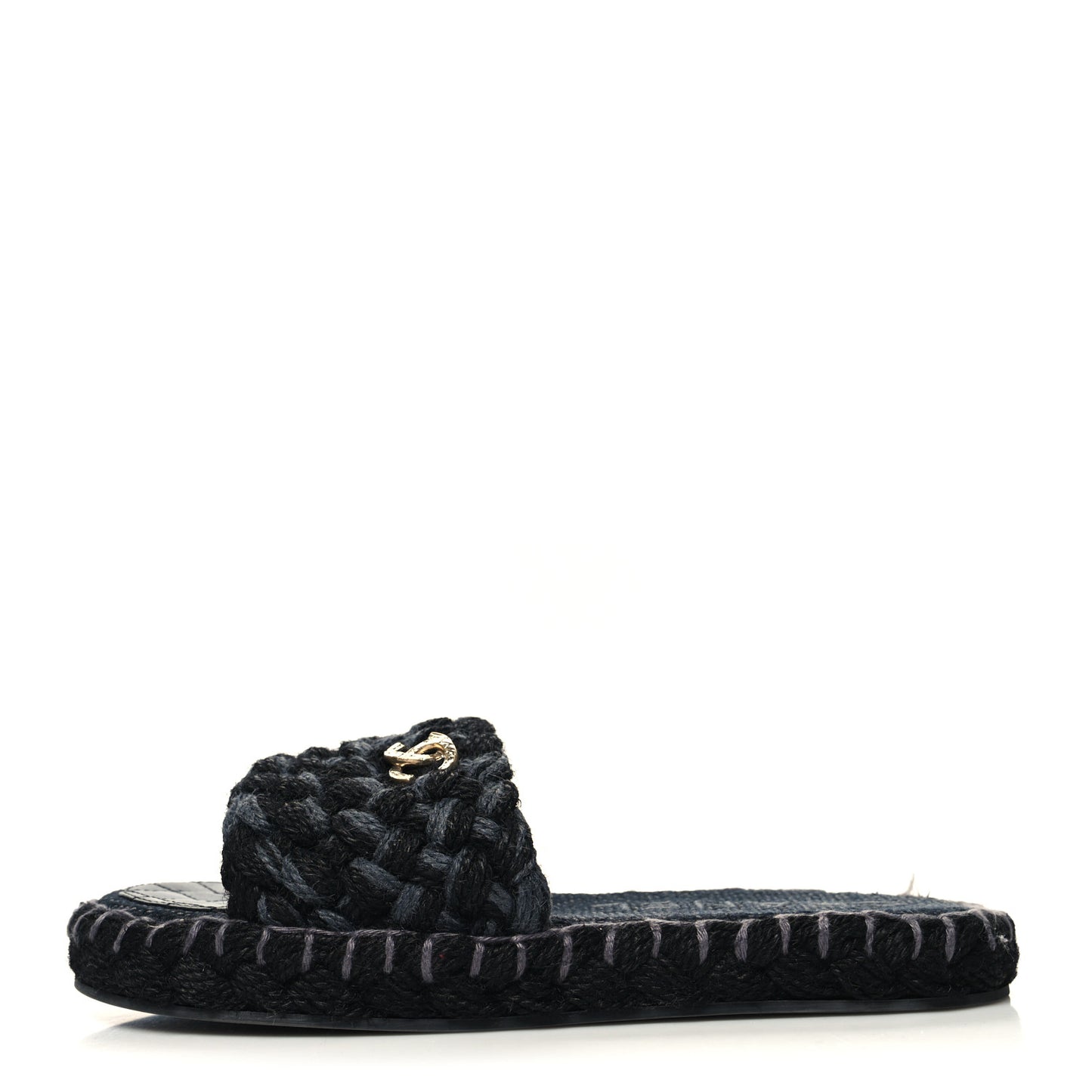 Cord Braided CC Mules 39 Black